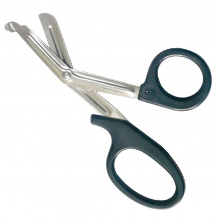 Ножиці по Lister, медичні, для розрізання перев'язувального матеріалу, з чорними ручками. Довжина 15 см